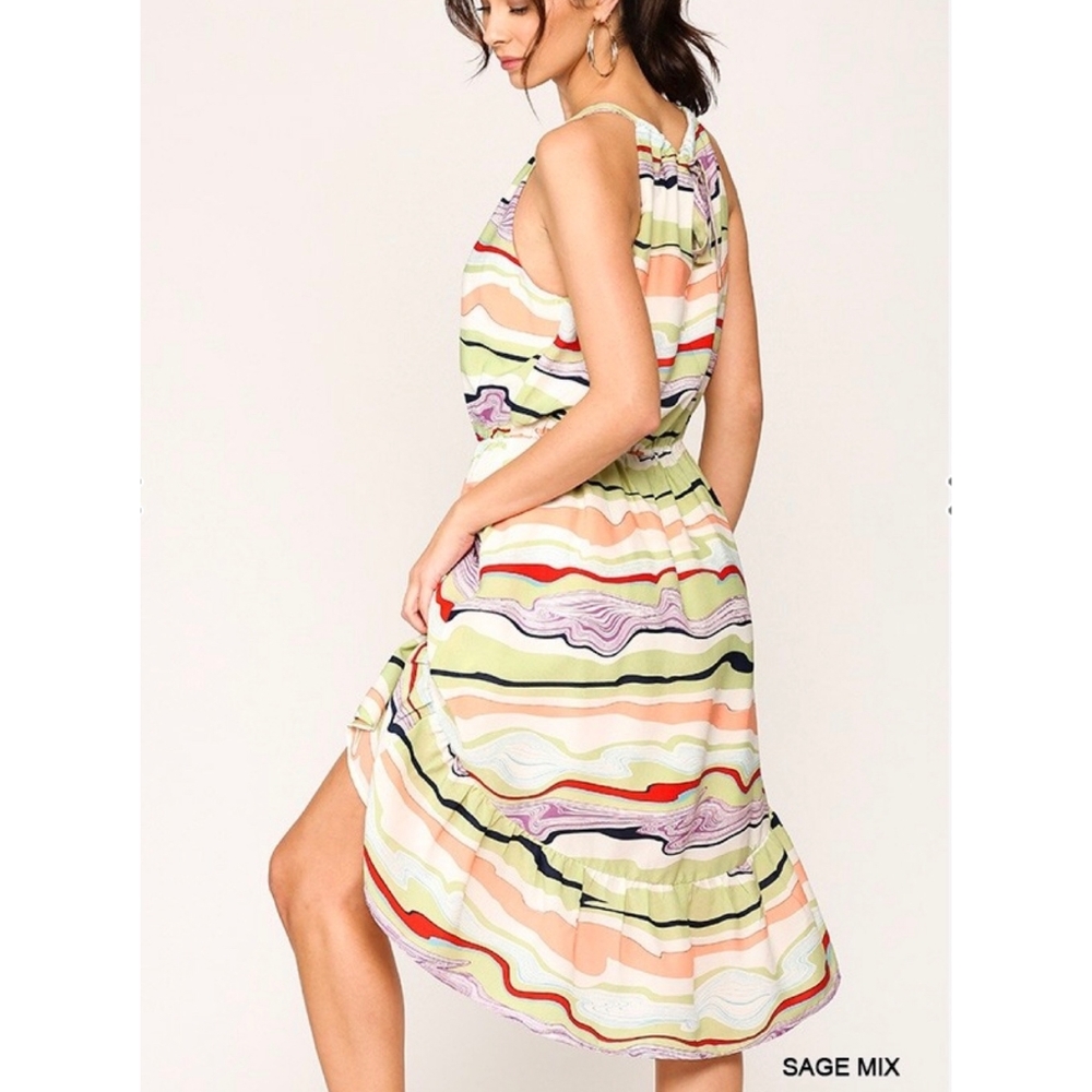 Gigio Chic Halter Top Ruffle Tiered Dress - Picture 3 of 7